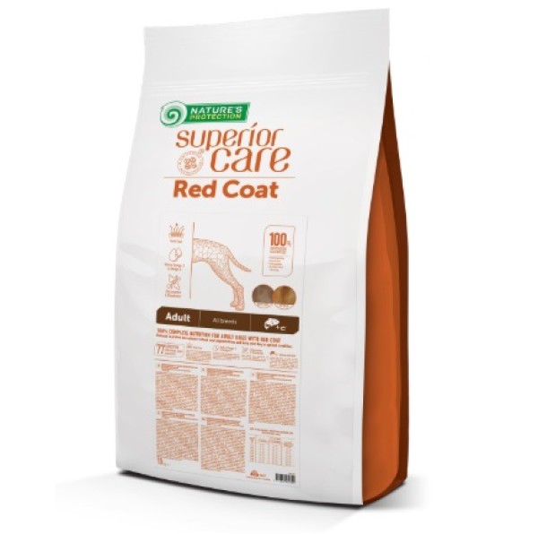 Nature’s Protection Red Coat Grain Free Salmon Adult All Breeds - Суха храна без зърно за израснали кучета от всички породи с червена козина със сьомга - 10 кг
